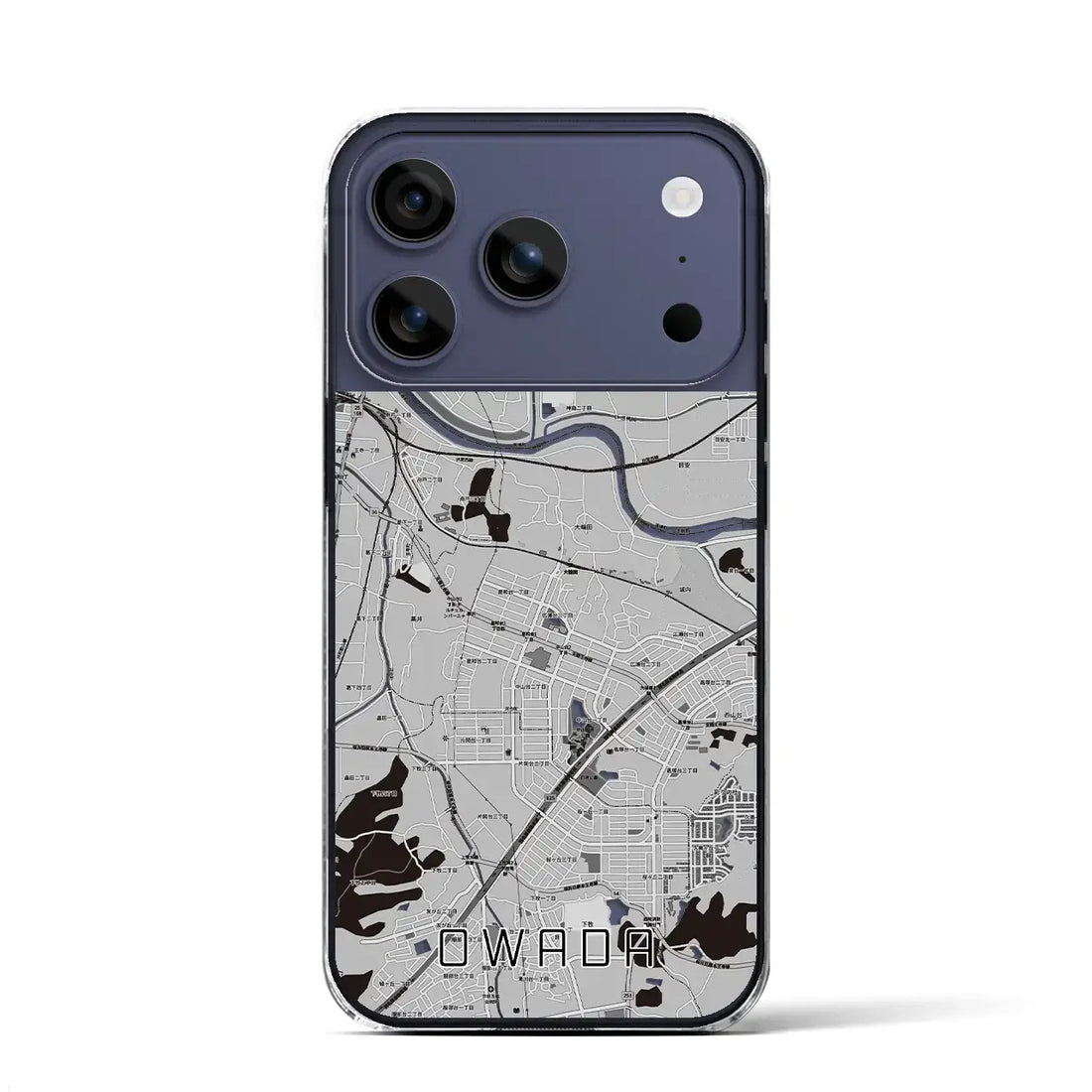 【大輪田(奈良県)】地図柄iPhoneケース(クリアタイプ)