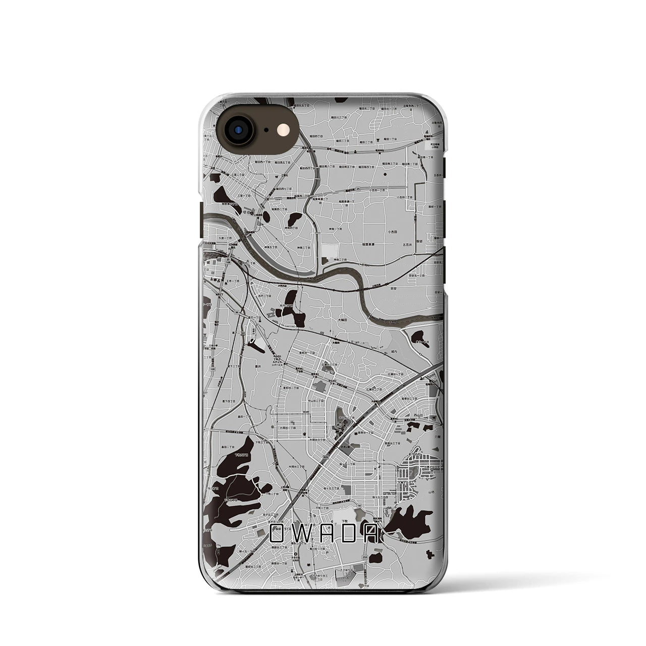 【大輪田(奈良県)】地図柄iPhoneケース(クリアタイプ)