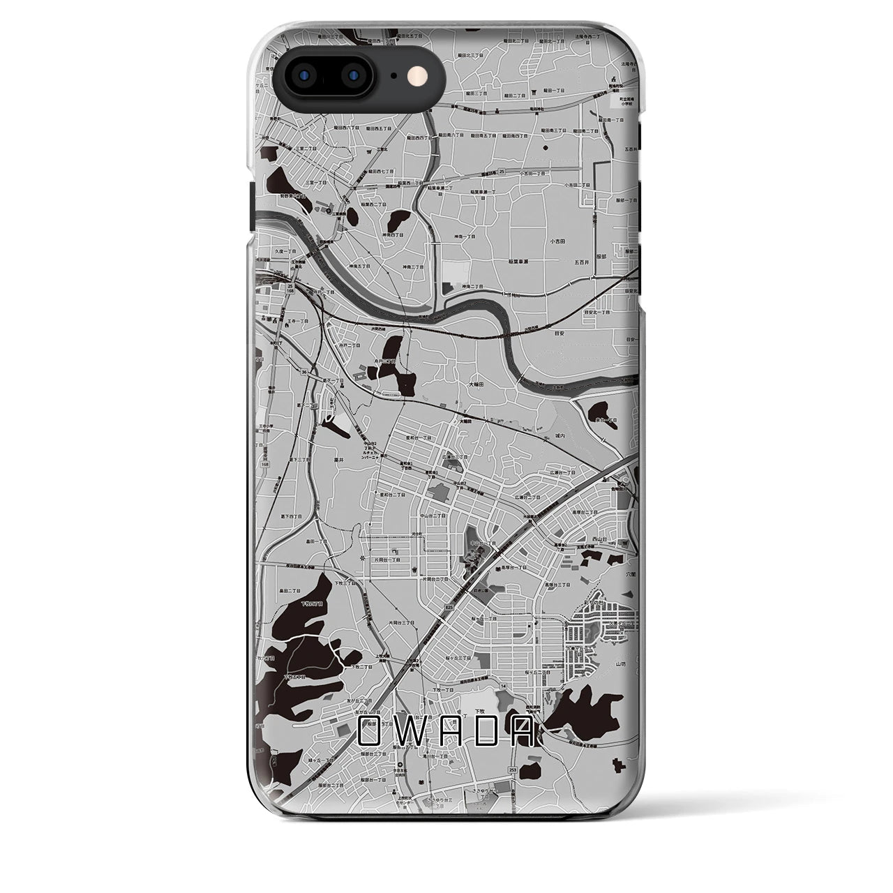 【大輪田(奈良県)】地図柄iPhoneケース(クリアタイプ)