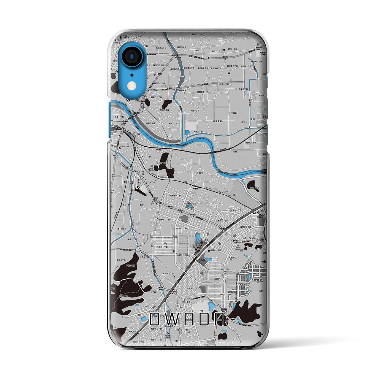 【大輪田(奈良県)】地図柄iPhoneケース(クリアタイプ)