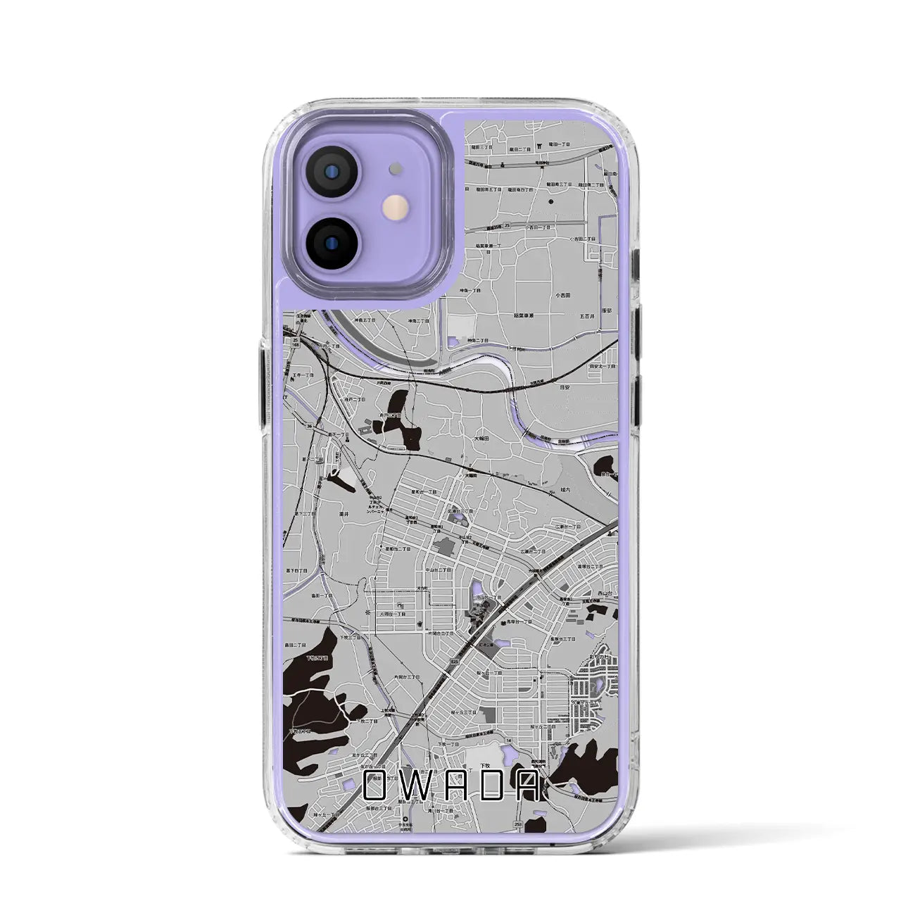 【大輪田(奈良県)】地図柄iPhoneケース(MagSafeタイプ)
