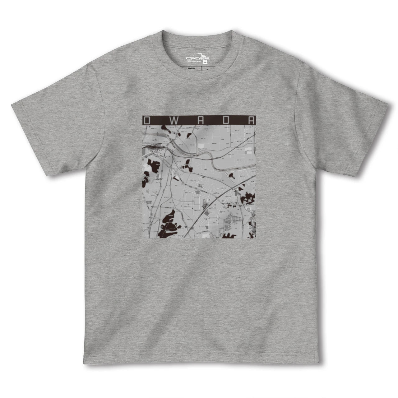 【大輪田(奈良県)】地図柄ヘビーウェイトTシャツ