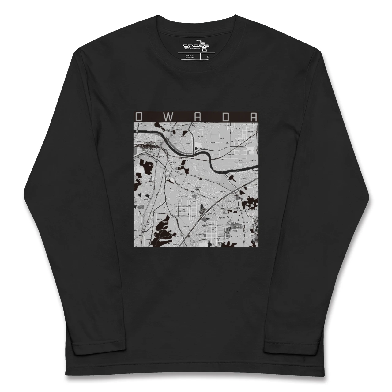 【大輪田(奈良県)】地図柄ロングスリーブTシャツ