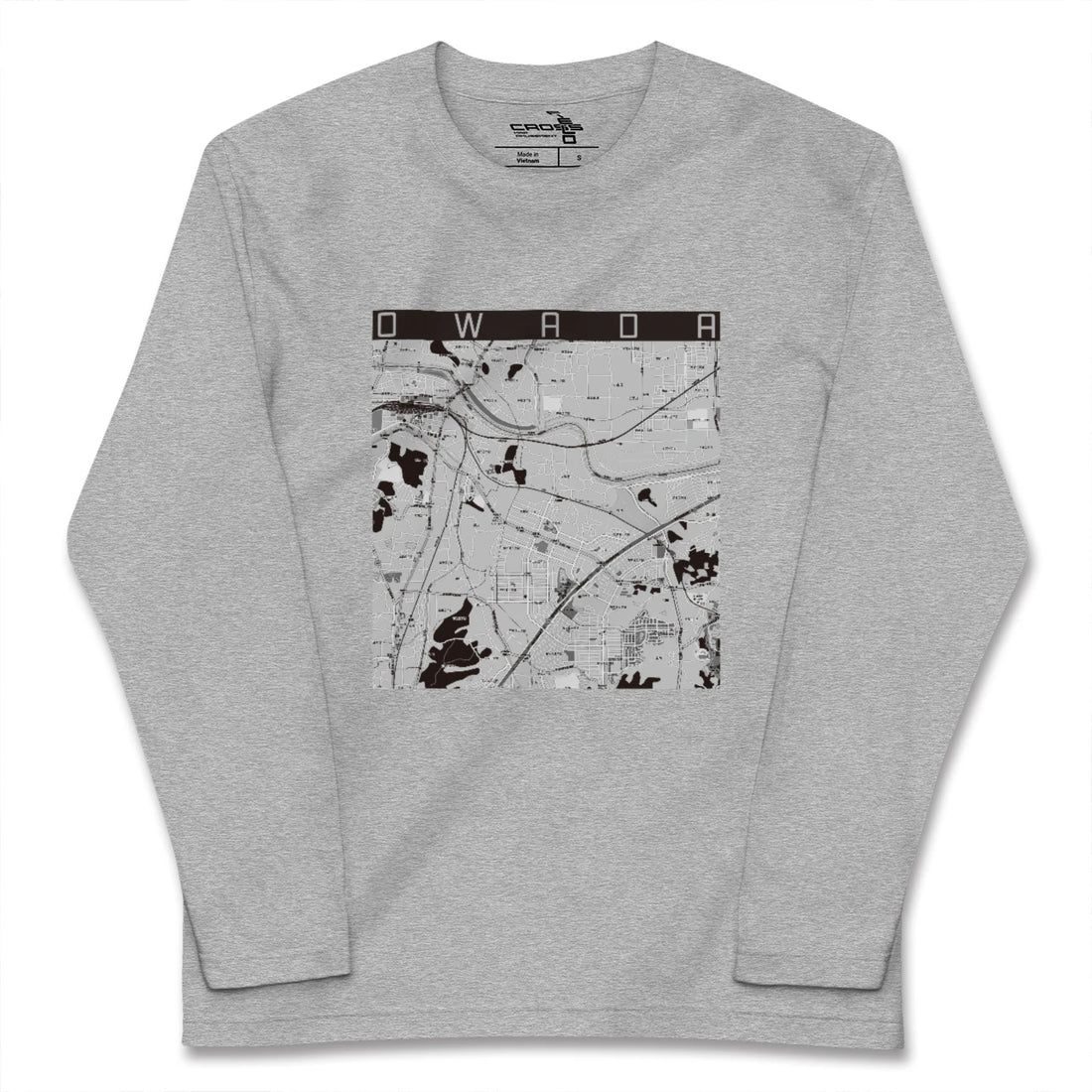 【大輪田(奈良県)】地図柄ロングスリーブTシャツ