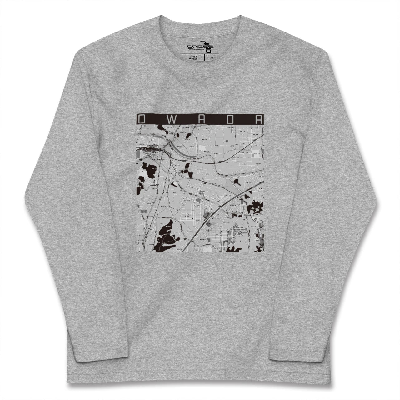 【大輪田(奈良県)】地図柄ロングスリーブTシャツ