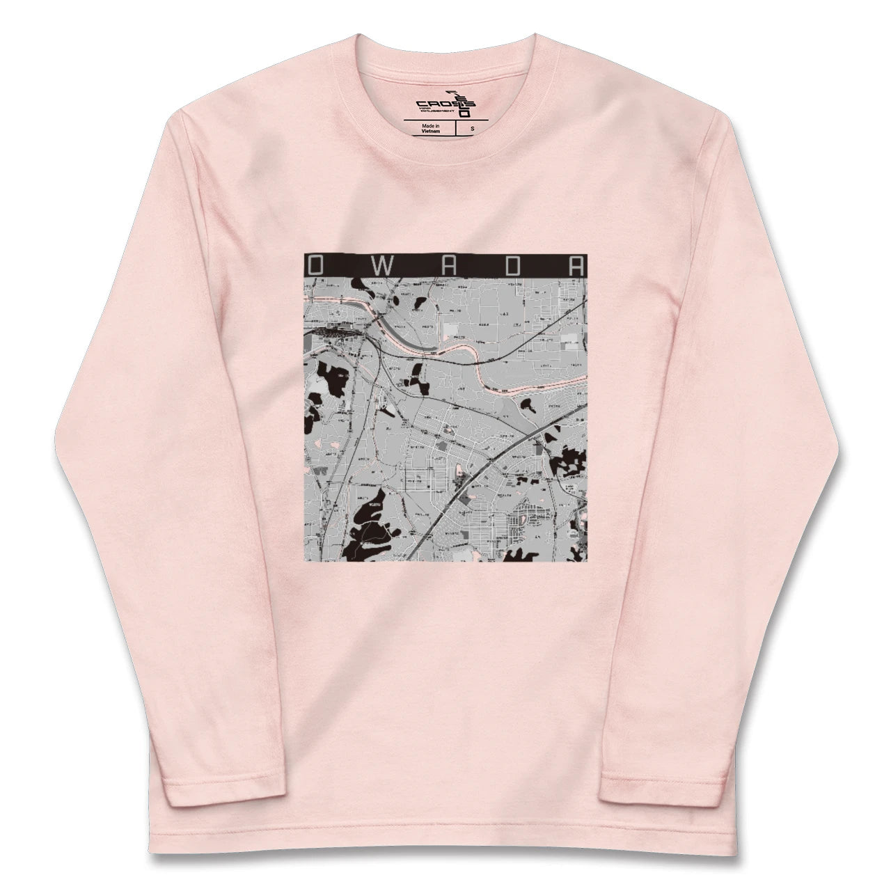 【大輪田(奈良県)】地図柄ロングスリーブTシャツ