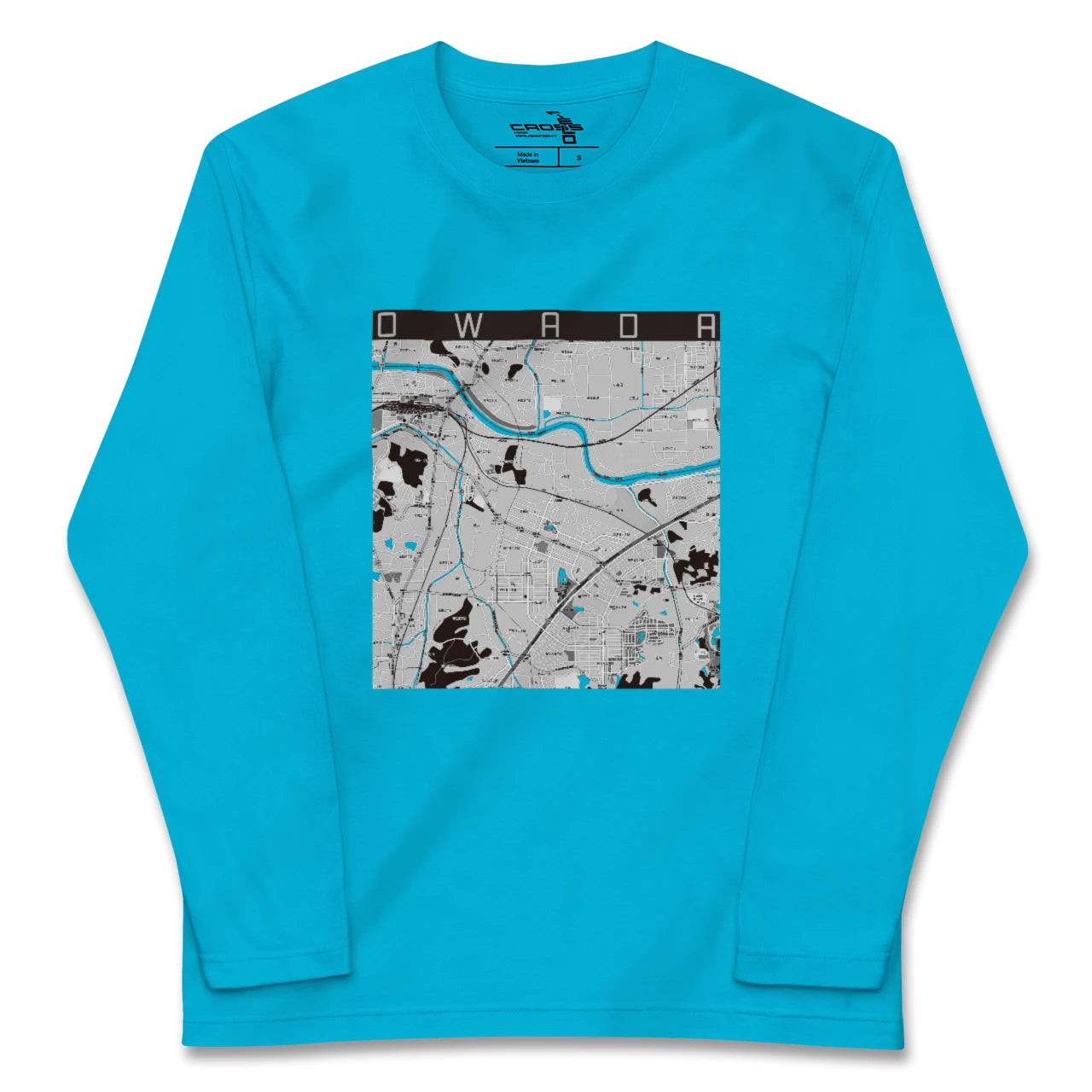 【大輪田(奈良県)】地図柄ロングスリーブTシャツ