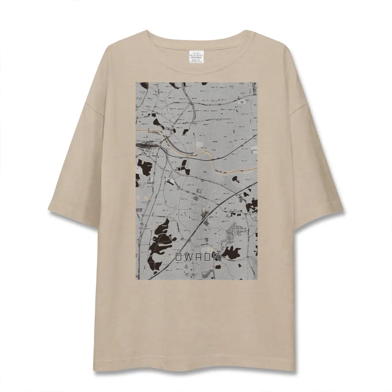 【大輪田(奈良県)】地図柄ビッグシルエットTシャツ