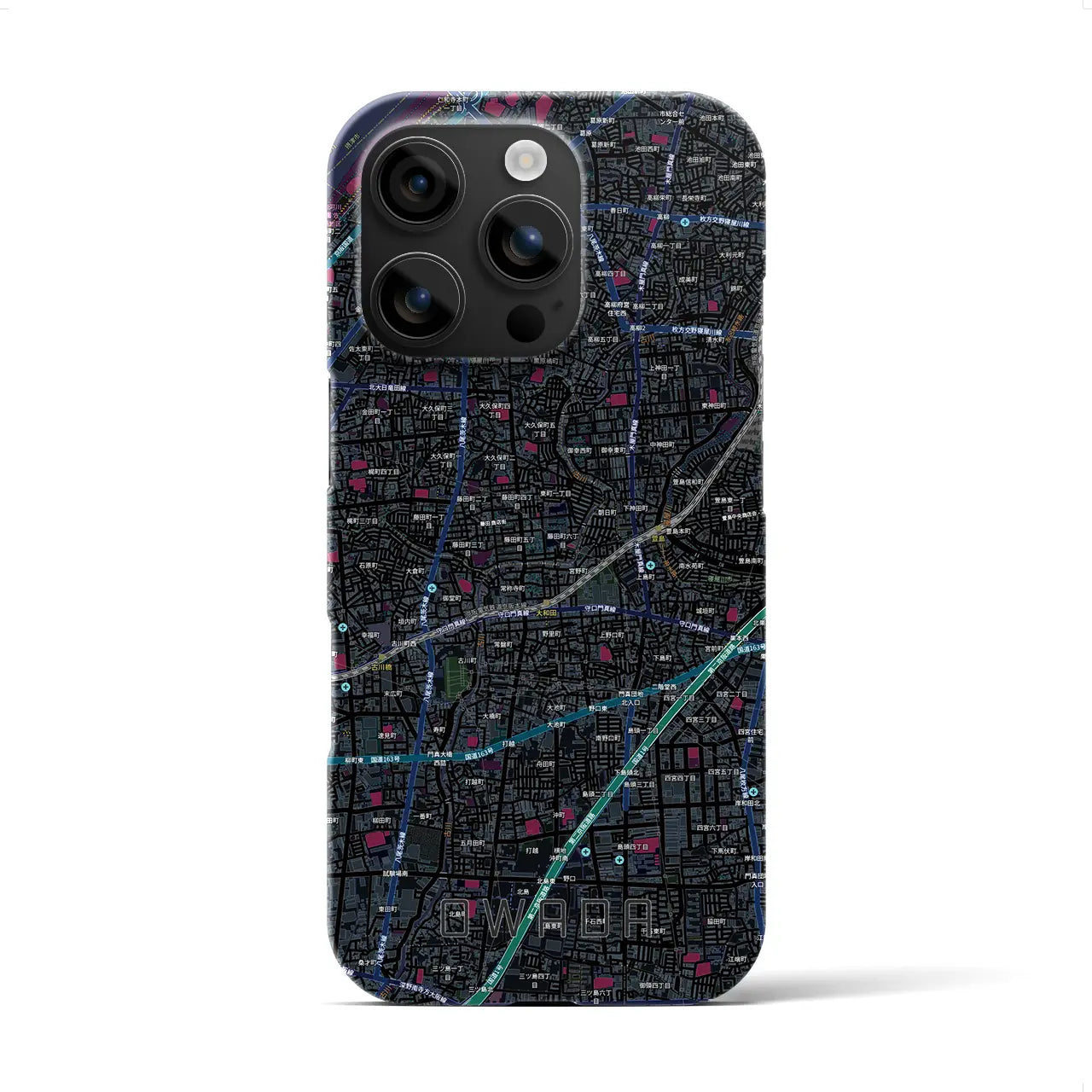 【大和田(大阪府)】地図柄iPhoneケース(バックカバータイプ)