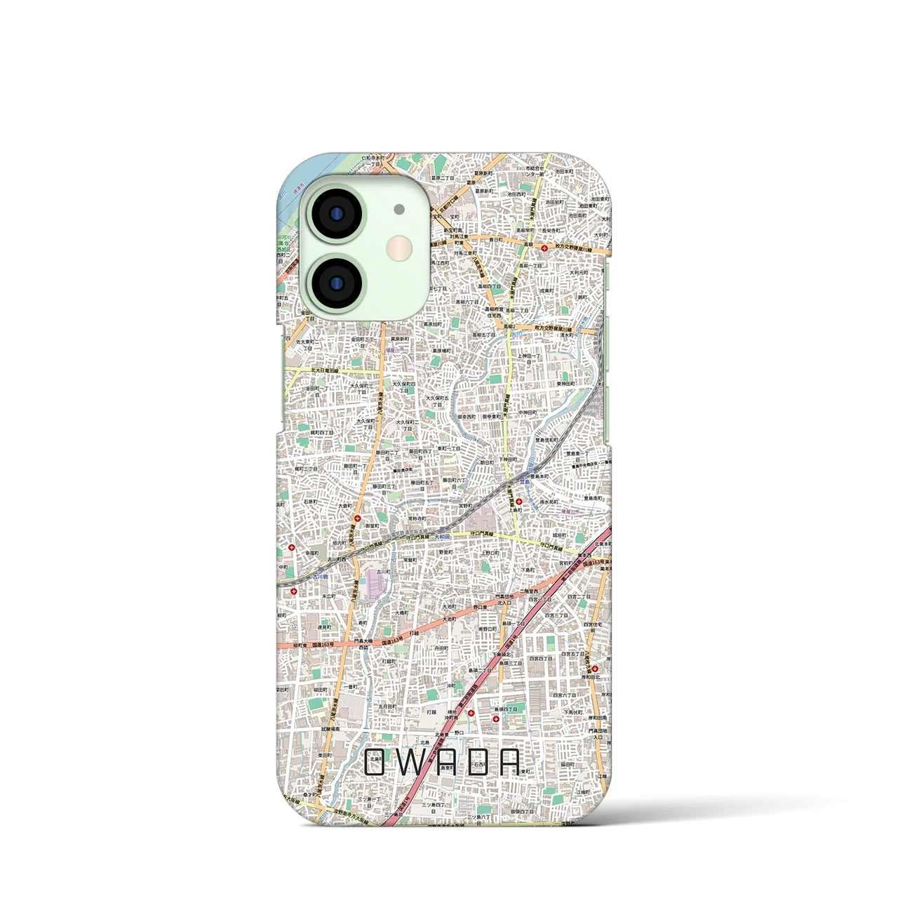 【大和田(大阪府)】地図柄iPhoneケース(バックカバータイプ)