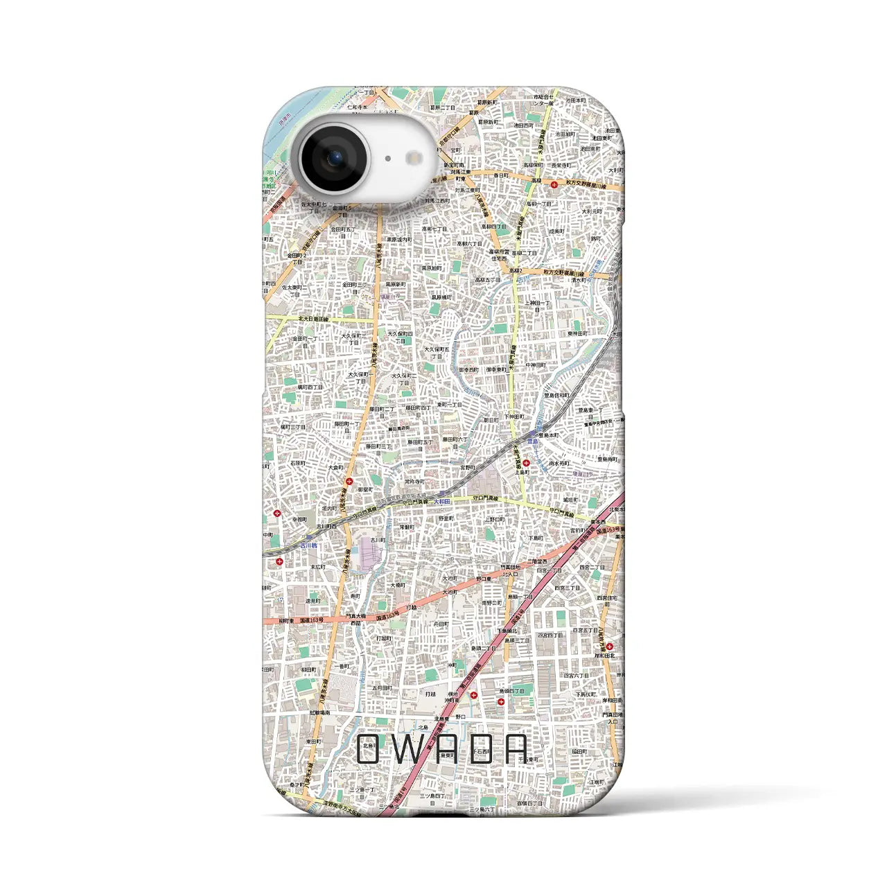 【大和田(大阪府)】地図柄iPhoneケース(バックカバータイプ)