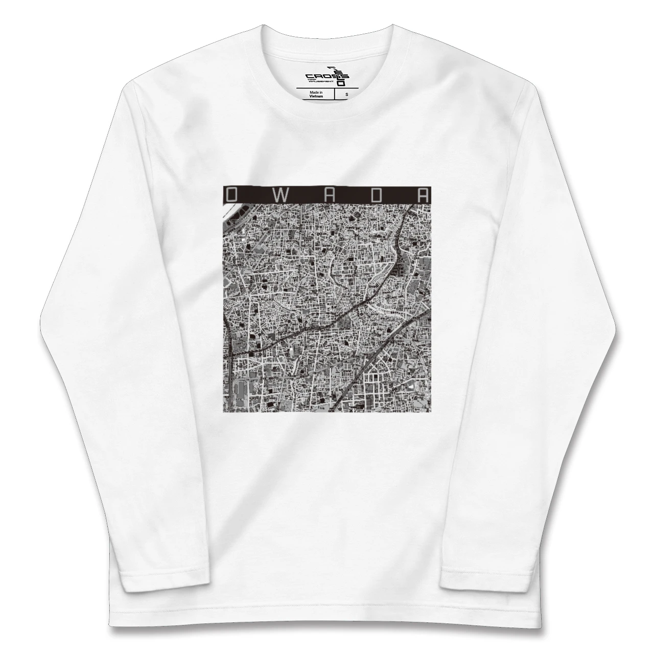 【大和田(大阪府)(大阪府)】地図柄ロングスリーブTシャツ