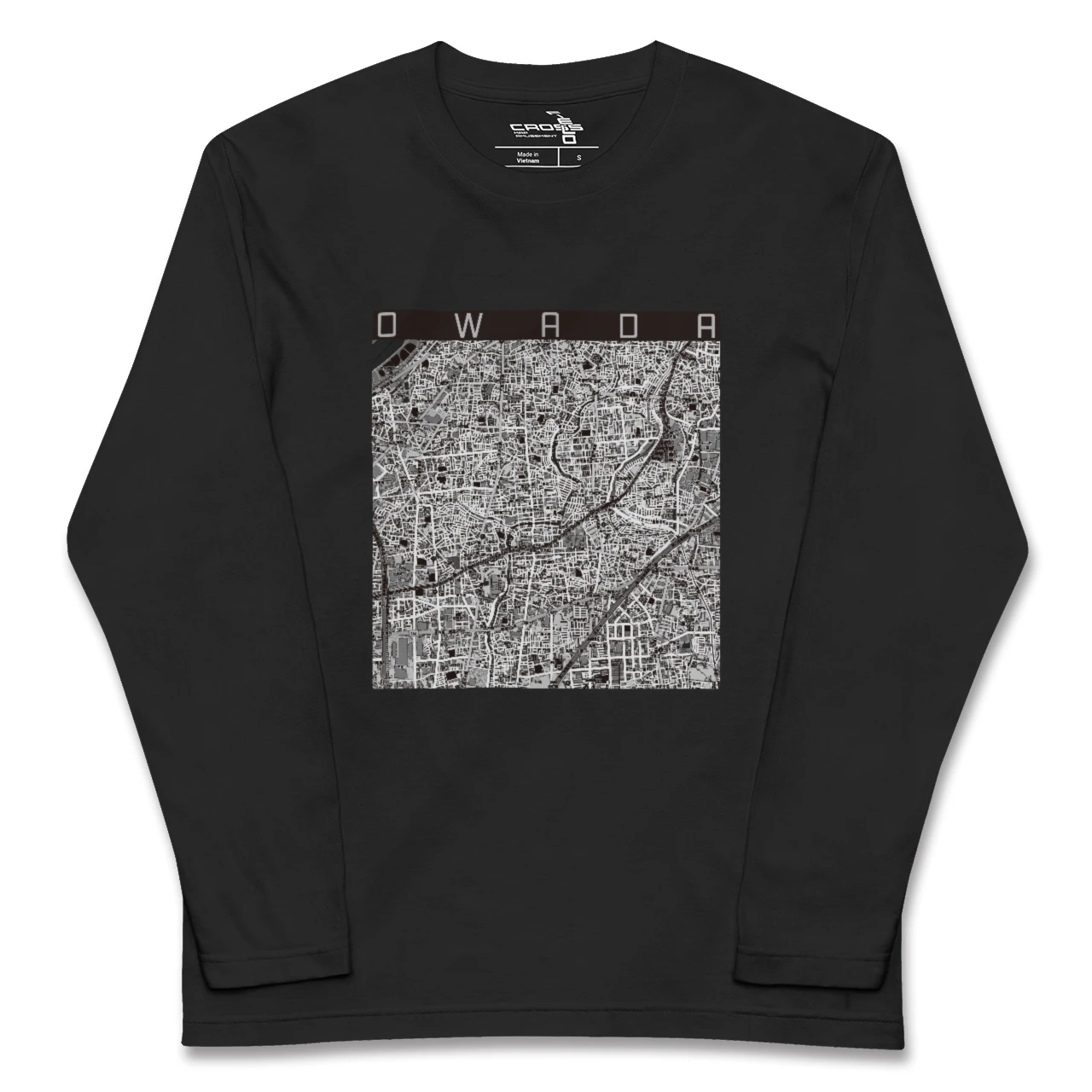 【大和田(大阪府)(大阪府)】地図柄ロングスリーブTシャツ