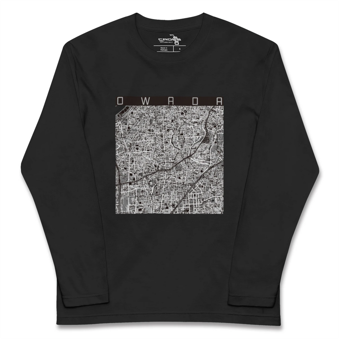 【大和田(大阪府)(大阪府)】地図柄ロングスリーブTシャツ