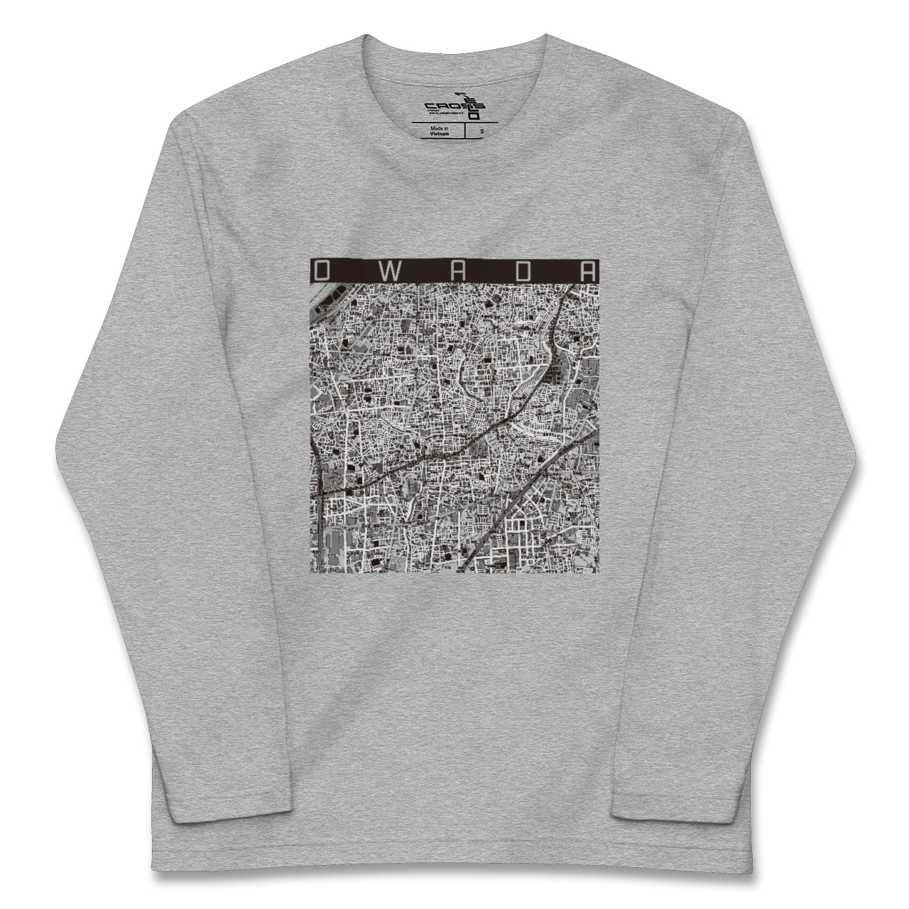 【大和田(大阪府)(大阪府)】地図柄ロングスリーブTシャツ