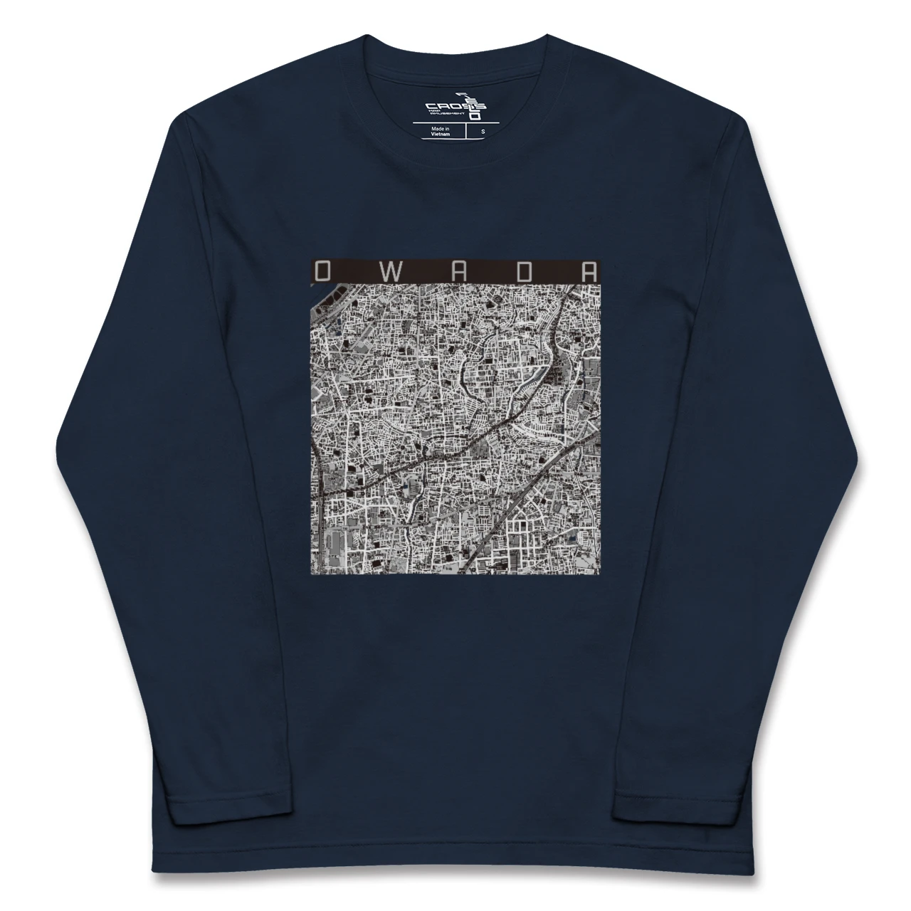 【大和田(大阪府)(大阪府)】地図柄ロングスリーブTシャツ