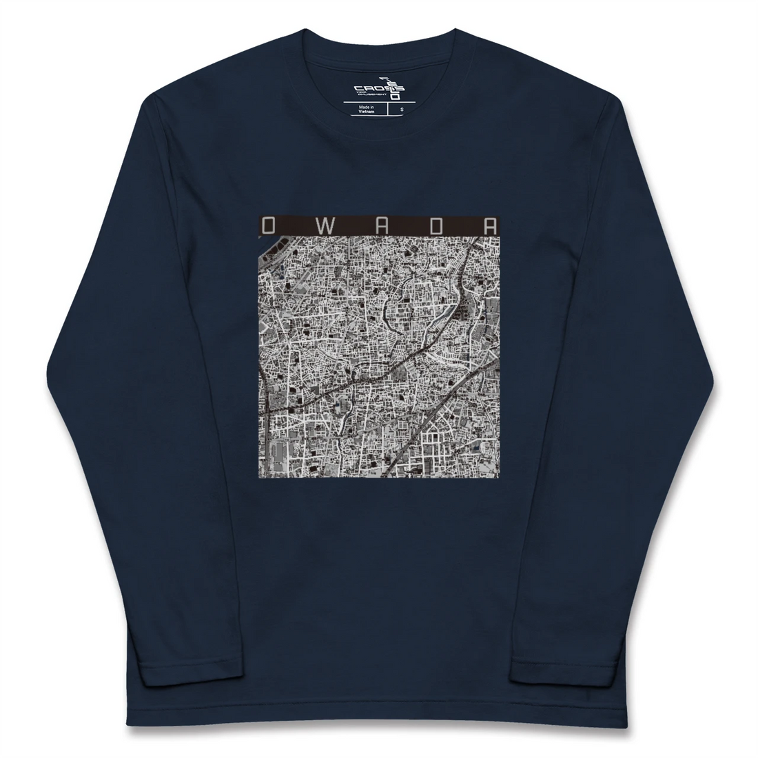 【大和田(大阪府)(大阪府)】地図柄ロングスリーブTシャツ