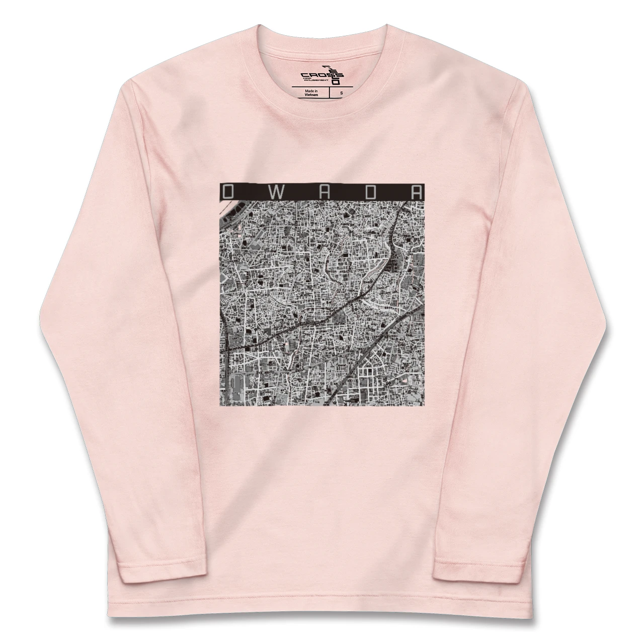 【大和田(大阪府)(大阪府)】地図柄ロングスリーブTシャツ