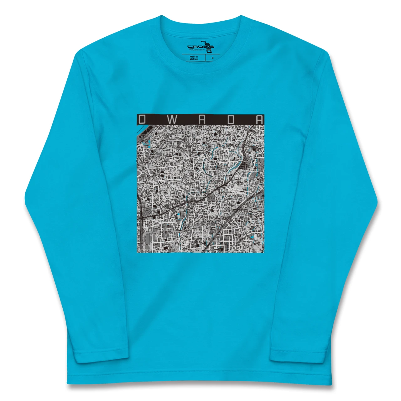 【大和田(大阪府)(大阪府)】地図柄ロングスリーブTシャツ