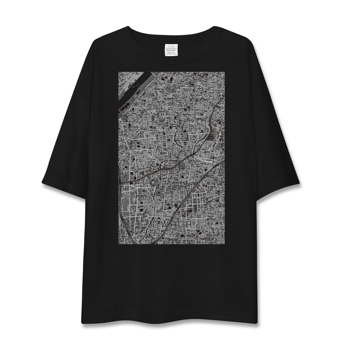 【大和田(大阪府)(大阪府)】地図柄ビッグシルエットTシャツ