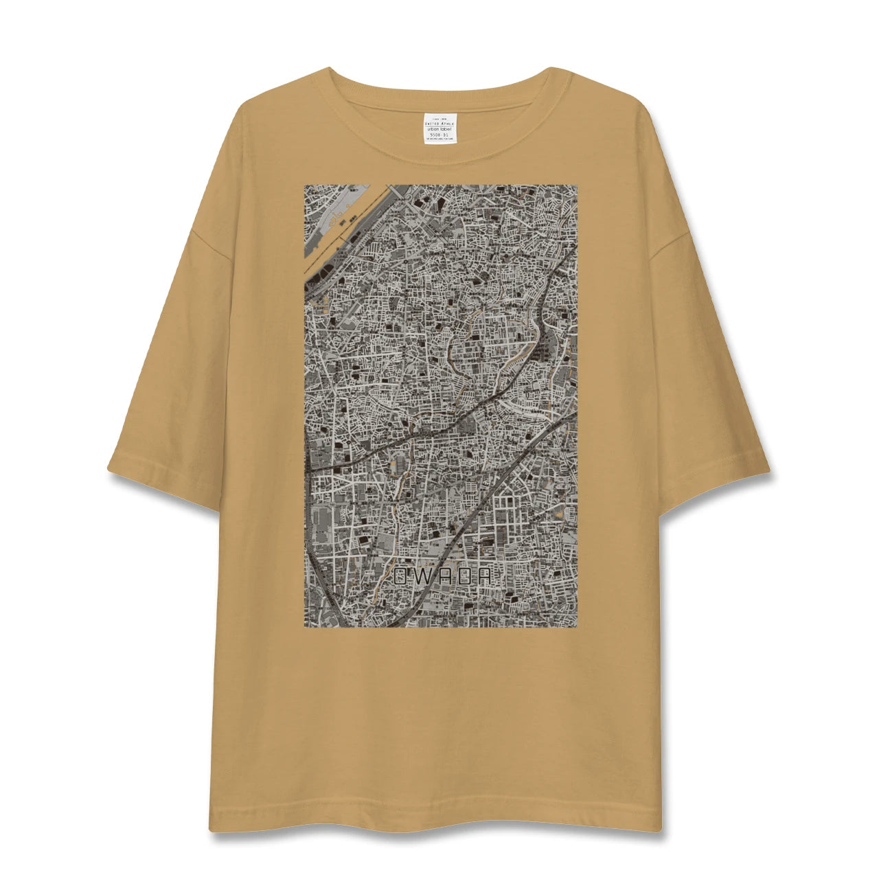 【大和田(大阪府)(大阪府)】地図柄ビッグシルエットTシャツ