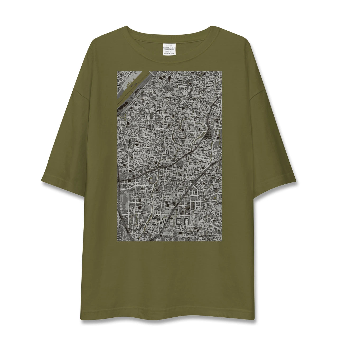 【大和田(大阪府)(大阪府)】地図柄ビッグシルエットTシャツ