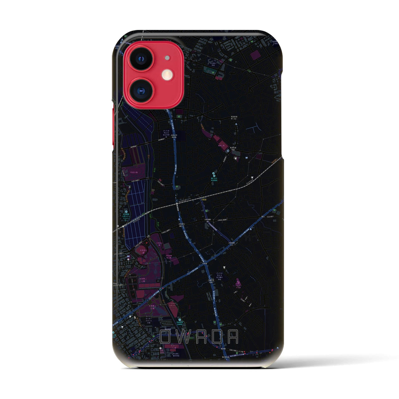 【大和田(埼玉県)】地図柄iPhoneケース(バックカバータイプ)