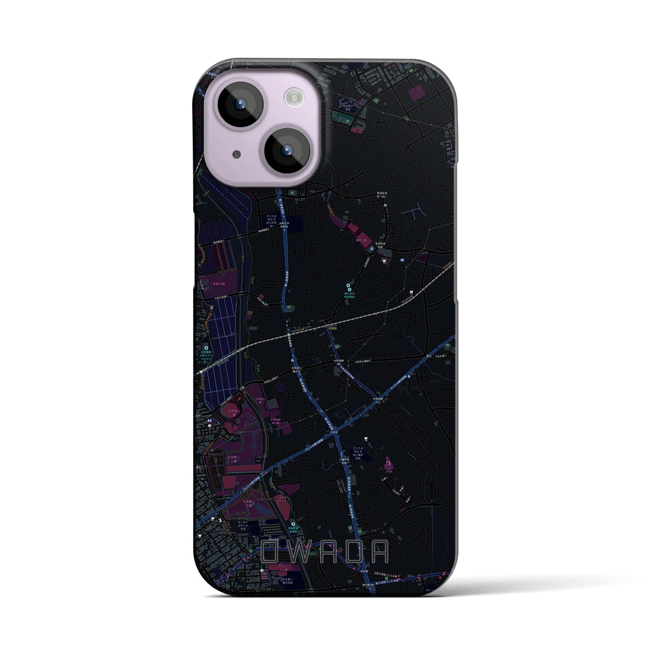 【大和田(埼玉県)】地図柄iPhoneケース(バックカバータイプ)