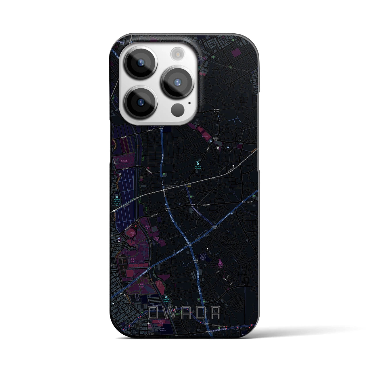 【大和田(埼玉県)】地図柄iPhoneケース(バックカバータイプ)