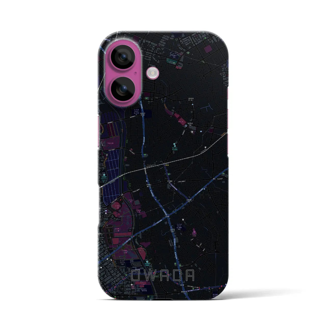 【大和田(埼玉県)】地図柄iPhoneケース(バックカバータイプ)