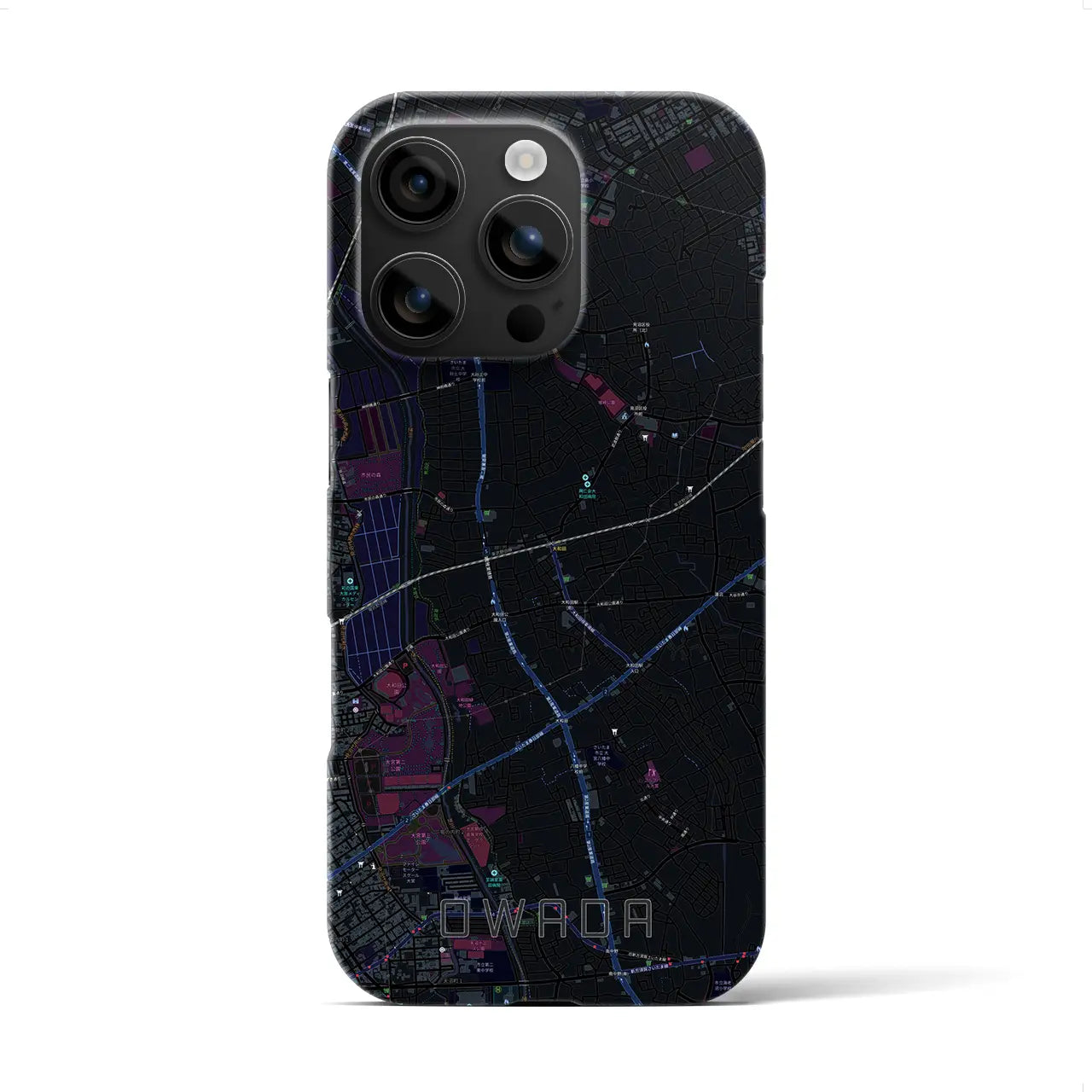 【大和田(埼玉県)】地図柄iPhoneケース(バックカバータイプ)