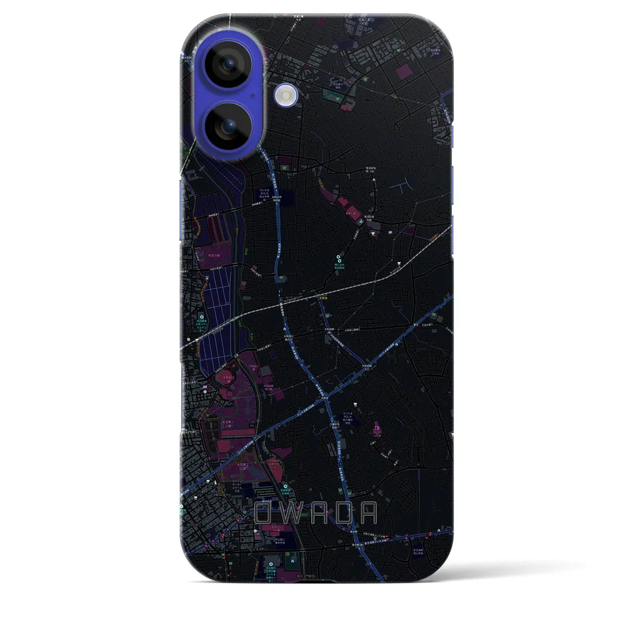 【大和田(埼玉県)】地図柄iPhoneケース(バックカバータイプ)