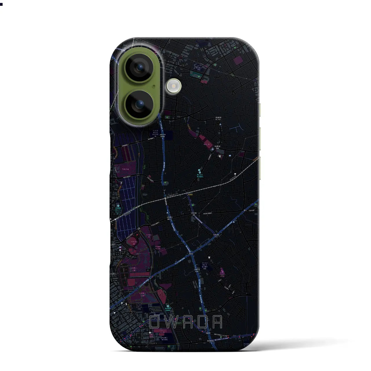 【大和田(埼玉県)】地図柄iPhoneケース(バックカバータイプ)