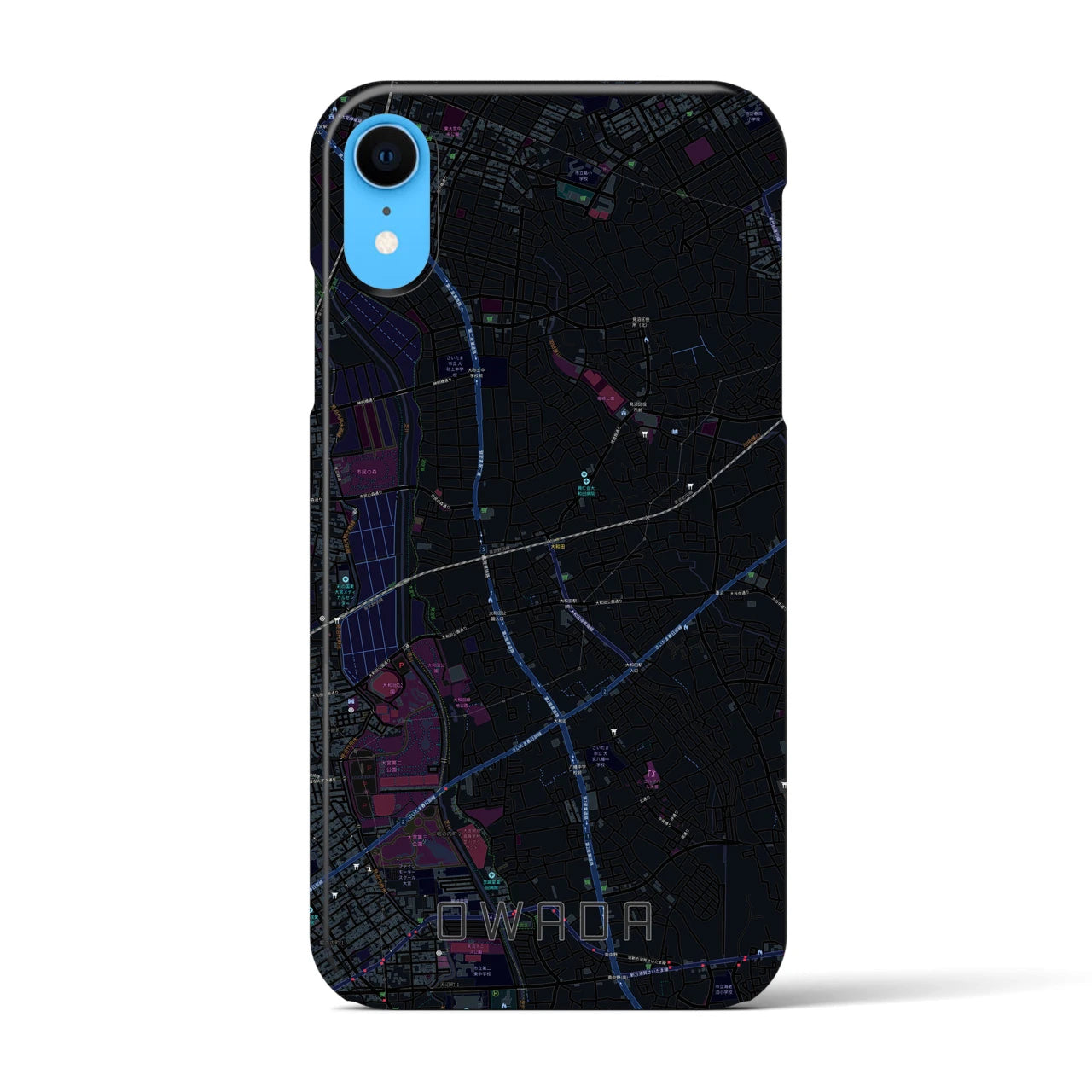 【大和田(埼玉県)】地図柄iPhoneケース(バックカバータイプ)