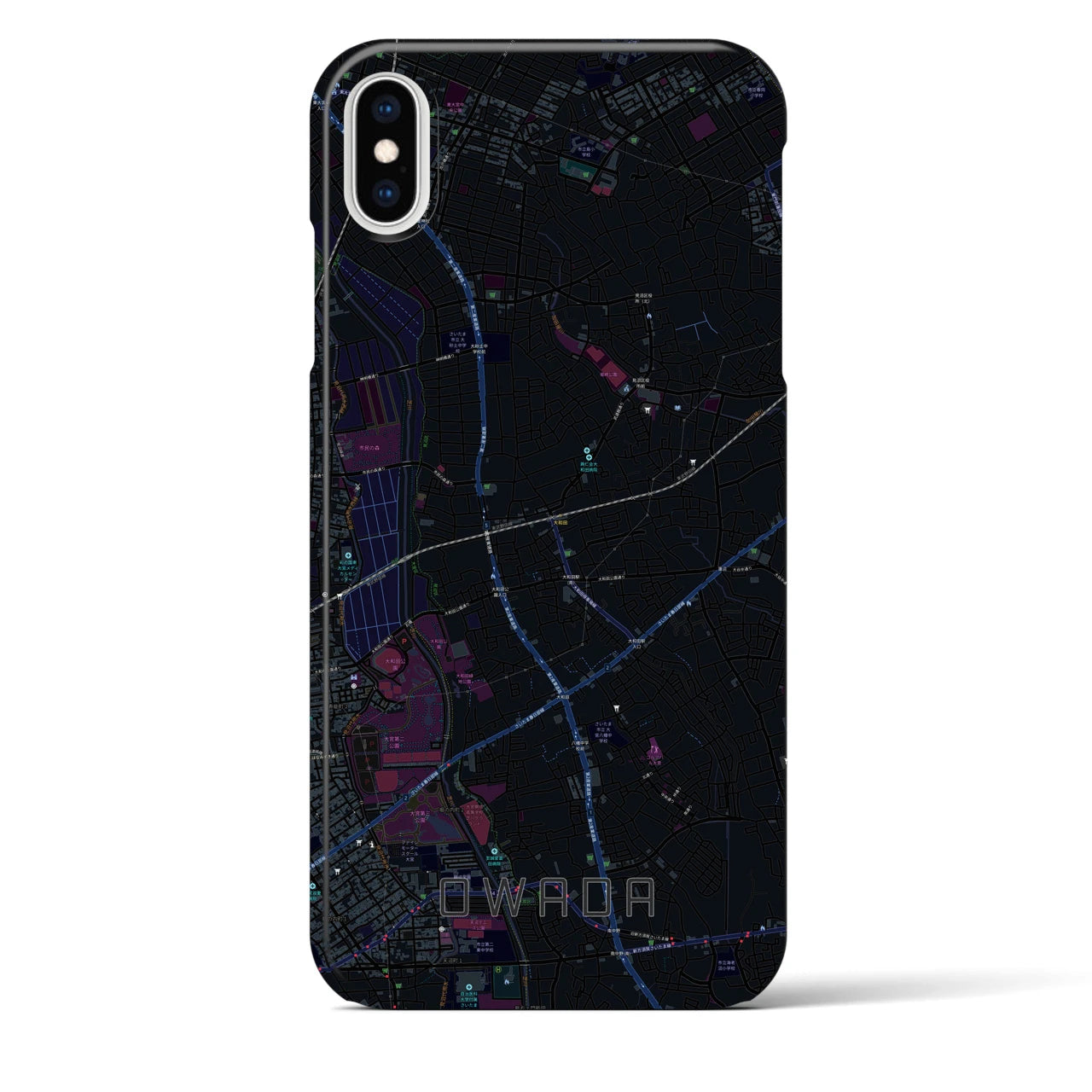 【大和田(埼玉県)】地図柄iPhoneケース(バックカバータイプ)