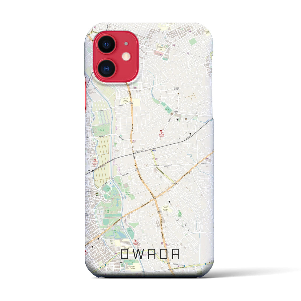 【大和田(埼玉県)】地図柄iPhoneケース(バックカバータイプ)