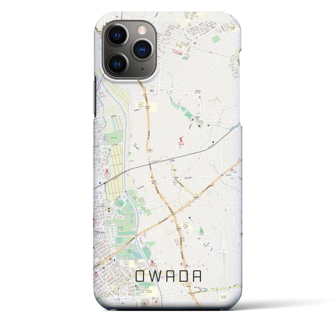 【大和田(埼玉県)】地図柄iPhoneケース(バックカバータイプ)