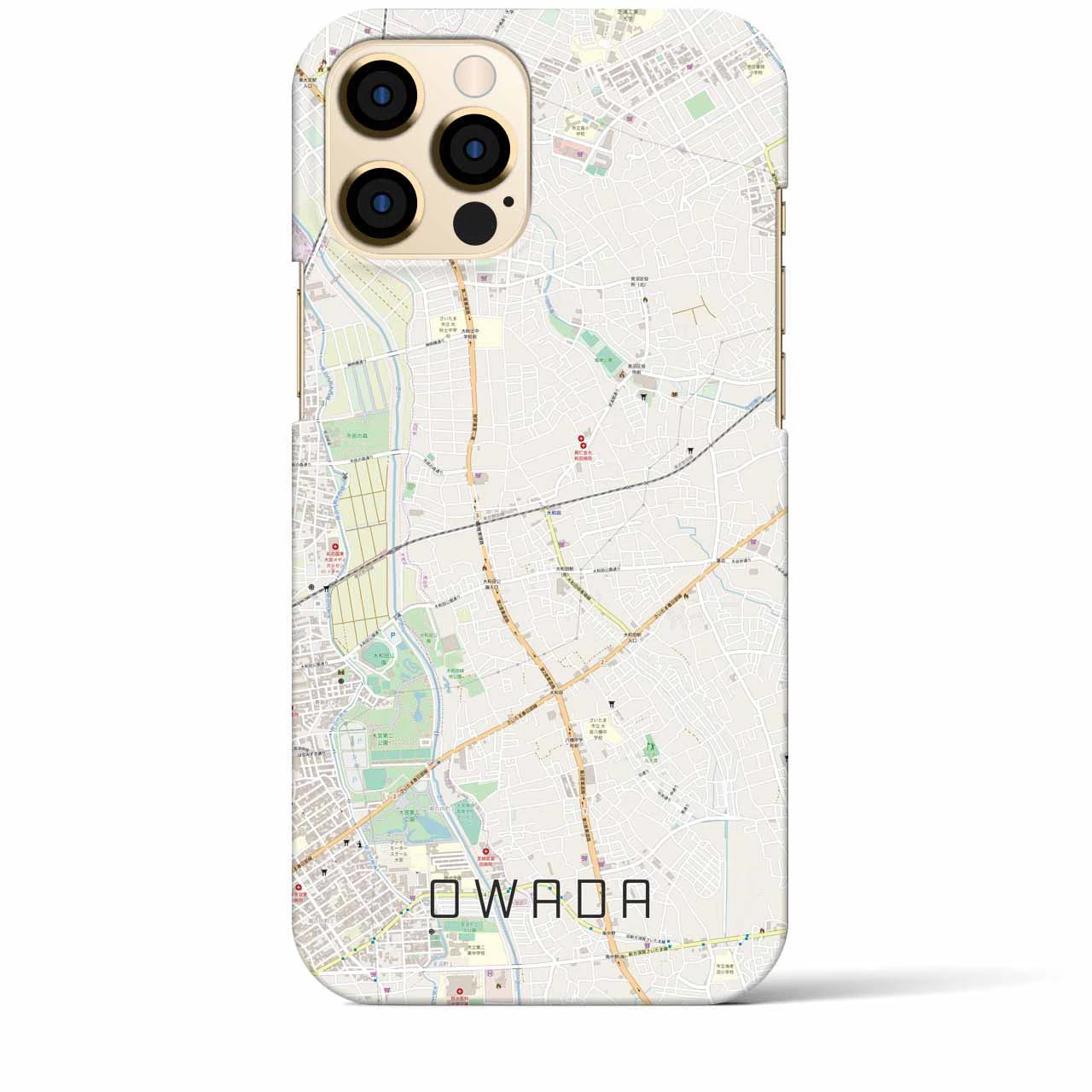 【大和田(埼玉県)】地図柄iPhoneケース(バックカバータイプ)