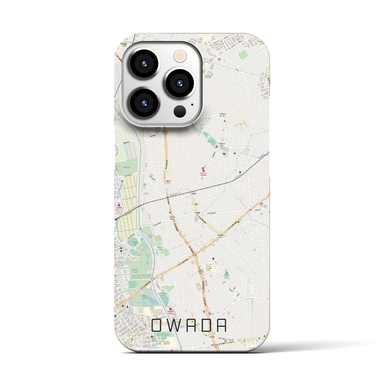 【大和田(埼玉県)】地図柄iPhoneケース(バックカバータイプ)