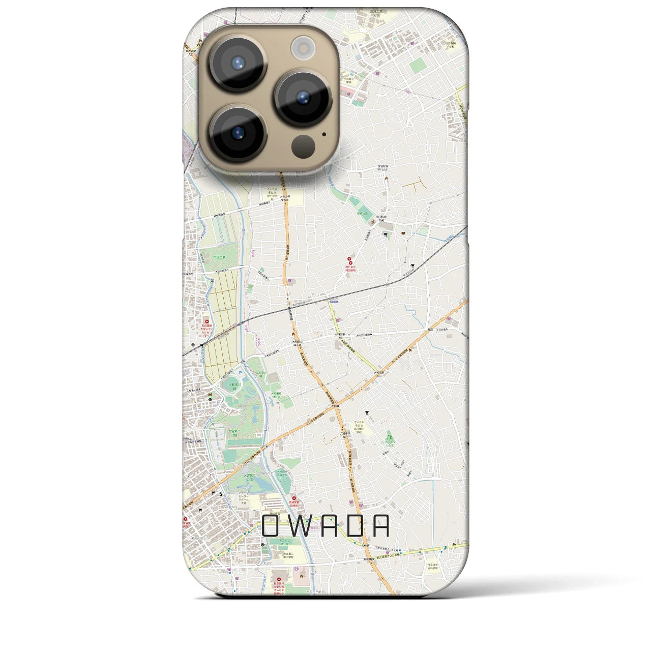 【大和田(埼玉県)】地図柄iPhoneケース(バックカバータイプ)