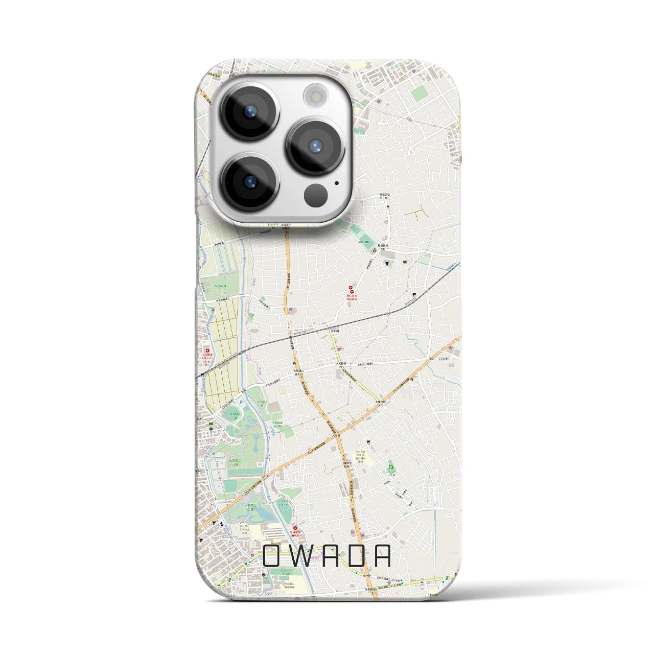 【大和田(埼玉県)】地図柄iPhoneケース(バックカバータイプ)