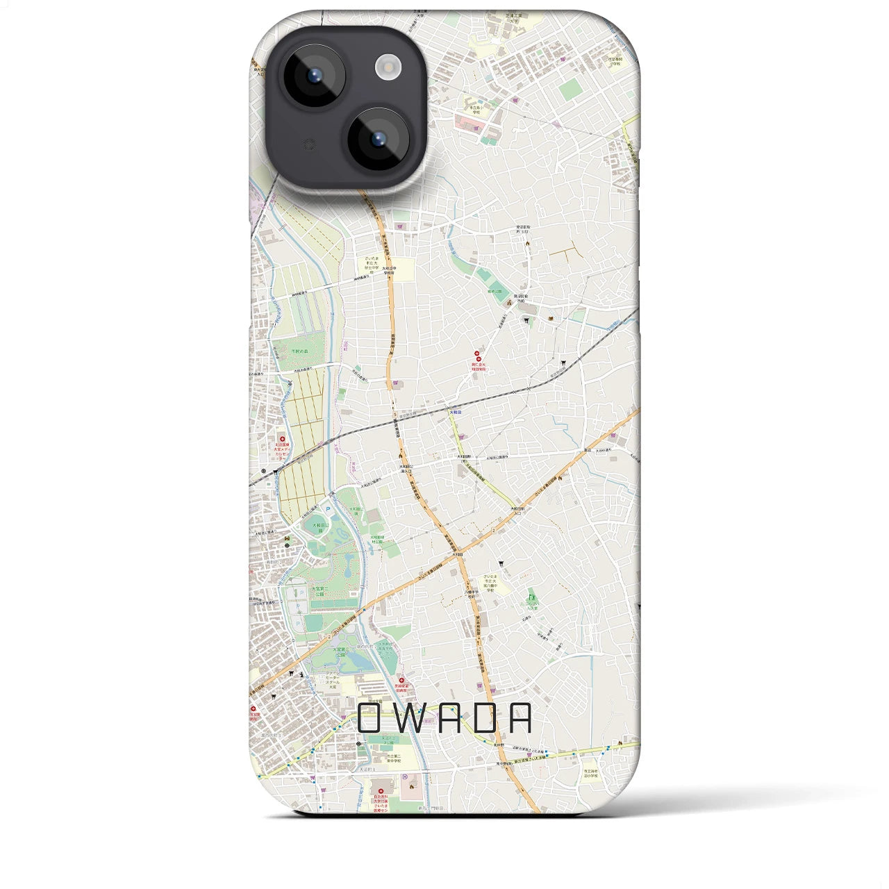 【大和田(埼玉県)】地図柄iPhoneケース(バックカバータイプ)