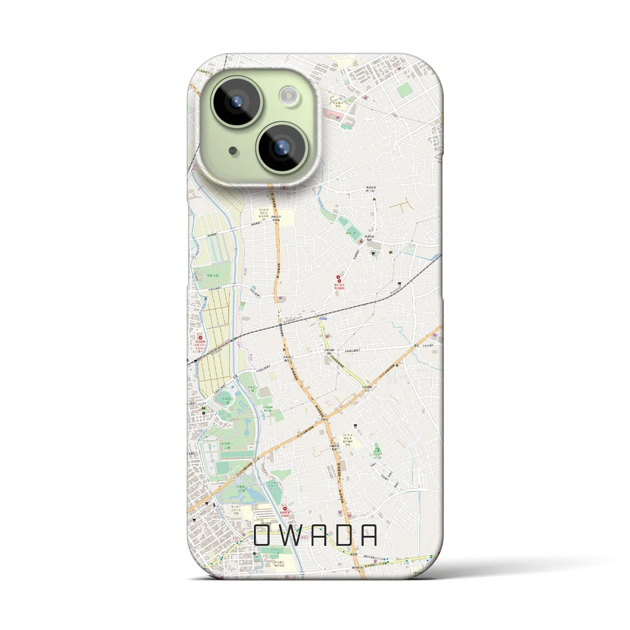 【大和田(埼玉県)】地図柄iPhoneケース(バックカバータイプ)