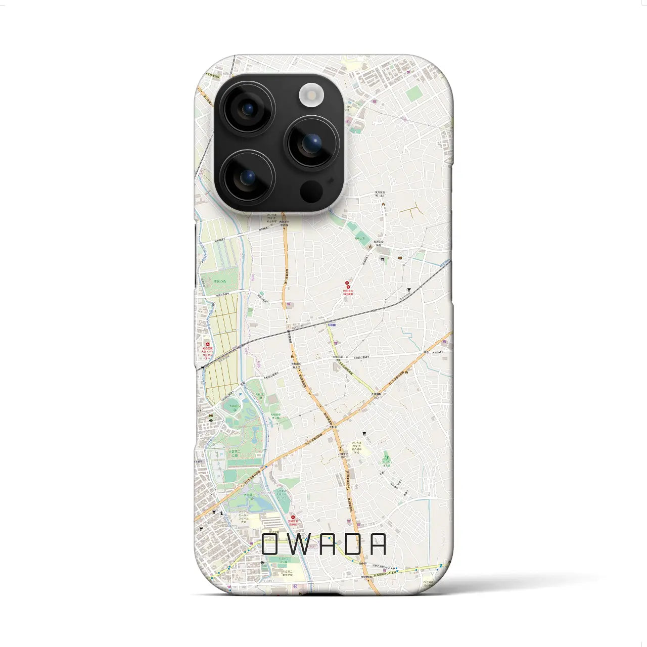 【大和田(埼玉県)】地図柄iPhoneケース(バックカバータイプ)