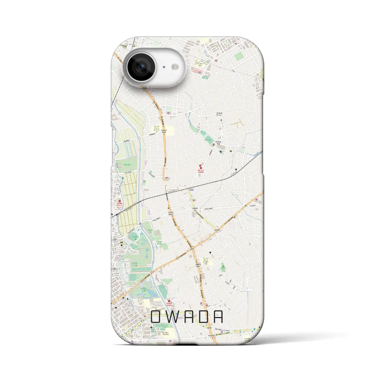 【大和田(埼玉県)】地図柄iPhoneケース(バックカバータイプ)