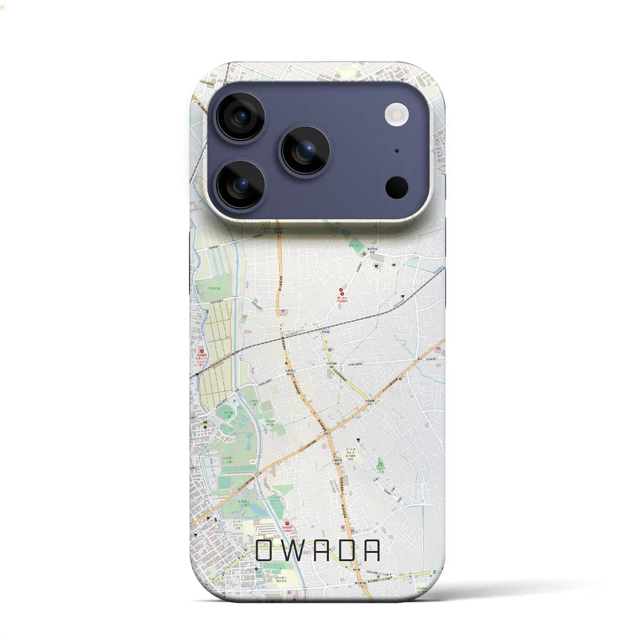 【大和田(埼玉県)】地図柄iPhoneケース(バックカバータイプ)