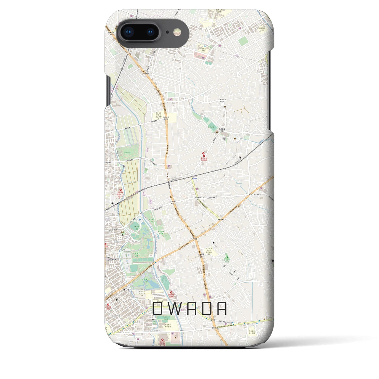 【大和田(埼玉県)】地図柄iPhoneケース(バックカバータイプ)