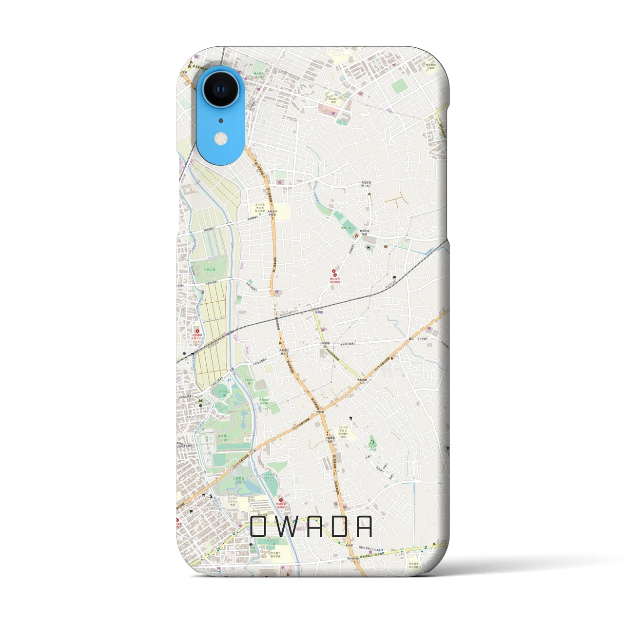 【大和田(埼玉県)】地図柄iPhoneケース(バックカバータイプ)