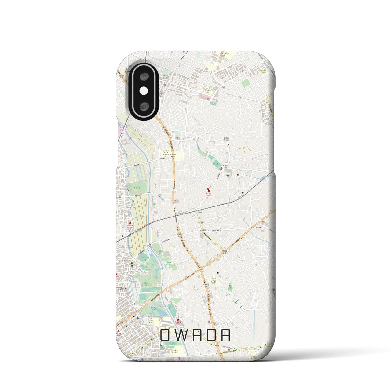 【大和田(埼玉県)】地図柄iPhoneケース(バックカバータイプ)