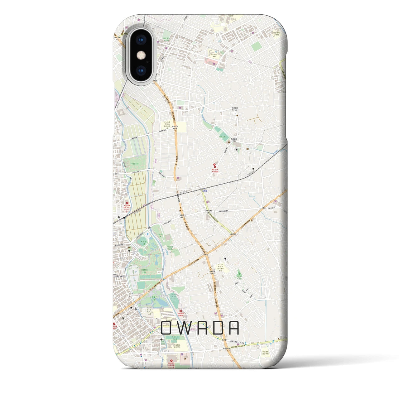 【大和田(埼玉県)】地図柄iPhoneケース(バックカバータイプ)
